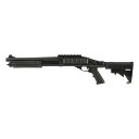Golden Eagle M870 ガスショットガン ショートモデル Tactical/Black ショットシェルホルダー搭載モデル エアガン 18歳以上 ガス...