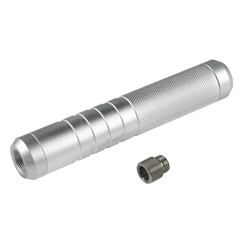 ZC LEOPARD ハンドガン用 サイレンサー Silver (14mm逆ネジ/正ネジ対応 11mm正ネジアダプター付属)