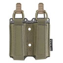 PEW Tactical エラスティック 9mm ダブル ピストルポーチ RangerGreen(MOLLE対応)