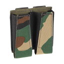 PEW Tactical GBRSスタイル ダブルピストルマガジンポーチ Woodland
