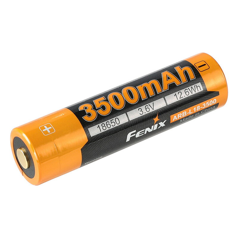 FENIX(フェニックス) ARB-L18-3500 3500mAh/3.6V 充電式 18650 リチウムイオンバッテリー 1本 ボタント..