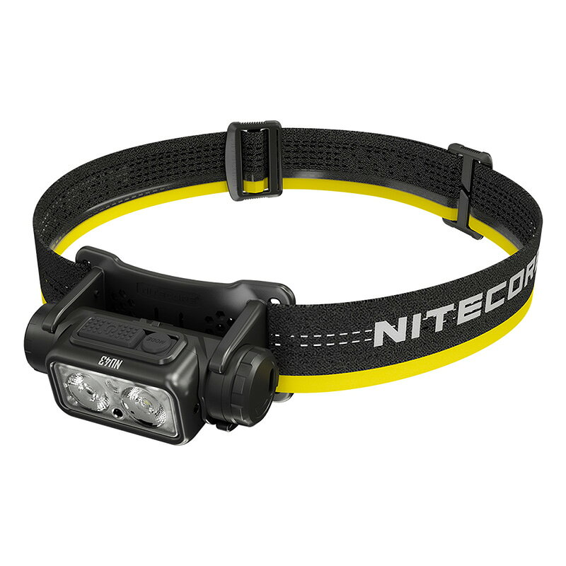 H.T.G.楽天市場店のNITECORE(ナイトコア) NU43 アルミフレーム トレイルランニング用 超軽量 ヘッドライト Black 最大1400ルーメン/130m照射 Type-C 充電 登山 極地対応 ヘッドランプ ポータブルワークライト ポータブルライト LEDライド 懐中電灯 防災対策｜アングル2