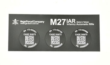 【ポイント10倍！11月6日8時59分まで】VFC M27IAR UID-TAG QRステッカー