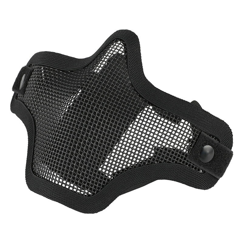 WoSporT V1 スカウトハーフメッシュマスク BK （デュアルバンド）