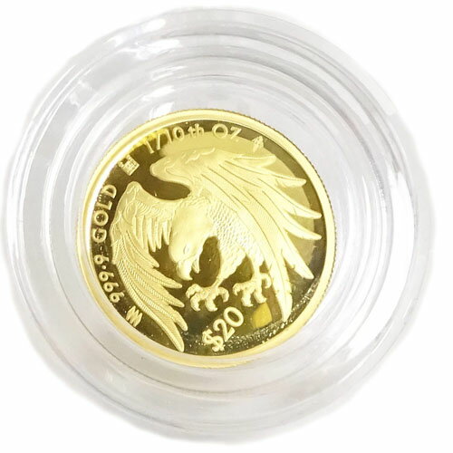 コインジュエリー イーグル Eagle / 純金999.9 1/10オンス 20mm $20 The Royal Mint レザーケース入り 【ギフトラッピング済み】【送料無料】