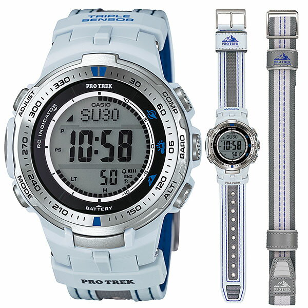 ★替えベルト付≪即日発送≫★CASIO 腕時計 カシオ 腕時計 G-SHOCK 腕時計(ジーショック 腕時計)　PROTREK 腕時計　プロトレック　腕時計 ソーラー電波 PRW-3000G-7 パスファインダー