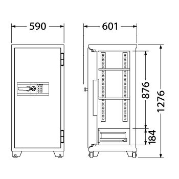 【金庫診断士のいる専門店】702EKG テンキー式 耐火金庫 大型【価格重視】業務用金庫