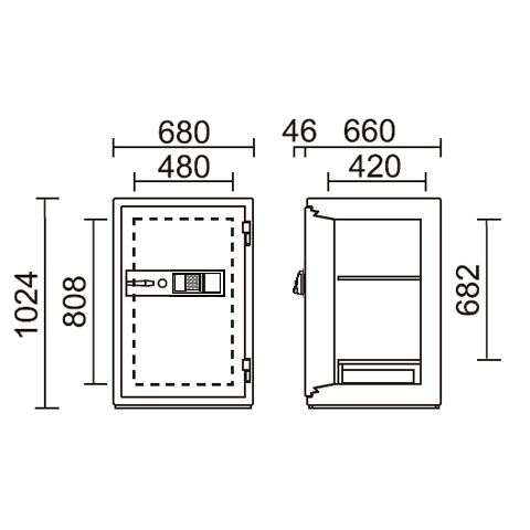 【金庫診断士のいる専門店】KCJ52-2ER 履歴テンキー式 強化型耐火金庫 日本製【破壊・こじ開けに強い！防犯金庫】盗難防止に固定もできる 大型金庫 業務用