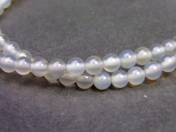 ≪g3-991≫●4mm●AA●グレーアゲート●メノウ●瑪瑙●1連38cm 通し針、解説書、1mゴム付き...