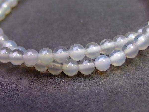 ≪g3-991≫●4mm●AA●グレーアゲート●メノウ●瑪瑙●1連38cm 通し針、解説書、1mゴム付き...