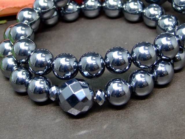 62040　　10mm～14mm／6mm×3mm A テラヘルツ 鉱石 ブレスレット 内径選択可 高純度 公的機関にて検査済み 送料無料 天然石 パワーストーン