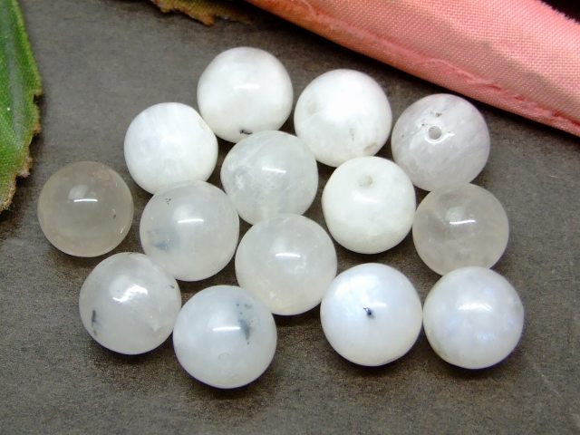 64056　　今月30％OFF わけあり ムーンストーン 9mm 1粒売り ペリステライト 送料無料有 インド産 天然石 パワーストーン