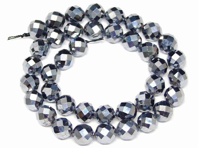 g3-1725D 今月10%off 高純度テラヘルツ 10mm AAA 64面カット テラヘルツ鉱石 1連39cm 通し針、解説書、1mゴム付き 公的機関にて検査済み 送料無料 天然石 パワーストーン