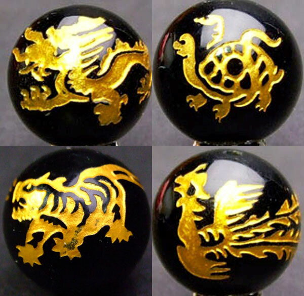 黒金E14●14mm●1set（各1粒青龍・白虎