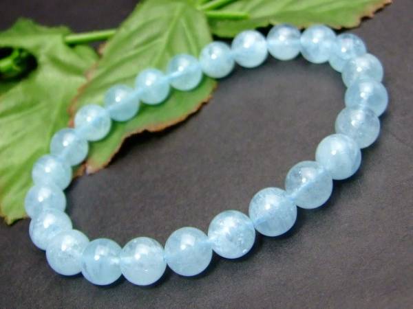 ≪g3-201E≫●8mm●AAAAアクアマリン●ブレスレット●内径調整可能●鑑別済・本物保証●送料無料●楽天最安値に挑戦●ブラジル産●天然石●パワーストーン