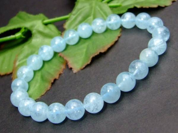 ≪g3-201E≫●8mm●AAAAアクアマリン●ブレスレット●内径調整可能●鑑別済・本物保証●送料無料●楽天最安値に挑戦●ブラジル産●天然石●パワーストーン