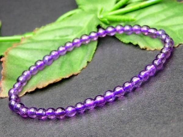 ≪g3-18466Y≫●4mm AAA アメジスト ブレスレット●内径選択可能●送料無料●ブラジル産●天然石●パワーストーン