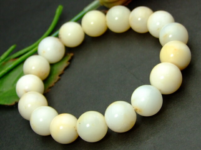 ≪g3-1992K≫●12mm●イエロー オパール●ブレスレット 内径17cm●送料無料●ブラジル産●天然石●パワーストーン