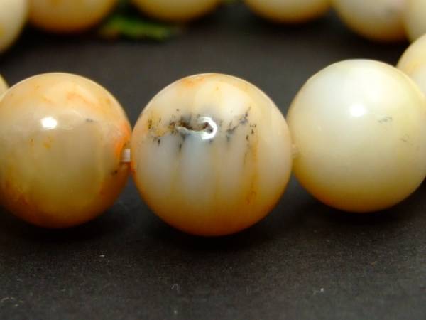 ≪27480≫●今月の半額●わけあり●14mmデンドリチック イエロー オパール●ブレスレット●内径16cm●送料無料有●楽天最安値に挑戦●ブラジル産●天然石●パワーストーン