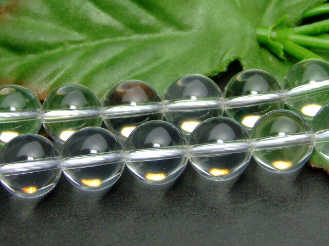 ≪g3-302W≫●10mm　特級 クリスタルクォーツ 水晶 ●1連39cm 通し針、解説書、1mゴム付き●鑑別済・本物保証●送料無料●ブラジル産●天然石●パワーストーン●