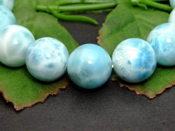 ≪28570≫●14mm●AA+ ラリマー●ブレスレット●内径18cm●鑑別済・本物保証●送料無料●楽天最安値に挑戦●ドミニカ共和国産●天然石●パワーストーン