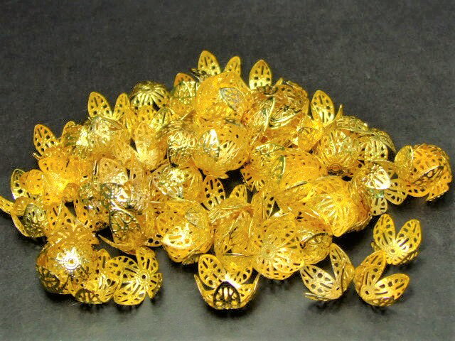 ≪p3-1122A≫●座金●14mm●10個セット●金色 ゴールド●パーツ●送料無料有●楽天最安値に挑戦●天然石●パワーストーンアクセサリー作りに