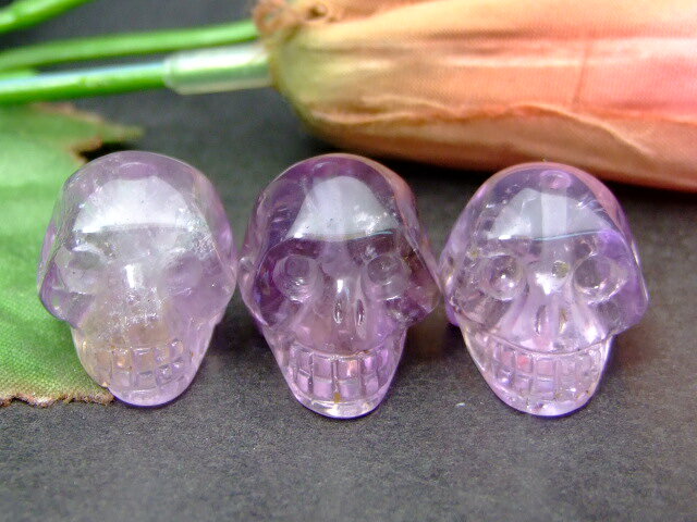 ≪g3-561W≫30%off●14×20mm●A●1粒売り●アメトリン●アメジスト+シトリン●髑髏 ドクロ●手彫●送料無料有●楽..
