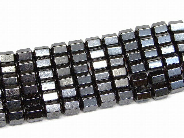 乐天商城 - H3-35A　　工場処分品特価 今月半額以下 わけあり ヘマタイト 磁気有 8mm×6mm 1連27cm 通し針、解説書、1mゴム付き 送料無料有 イギリス産 天然石 パワーストーン