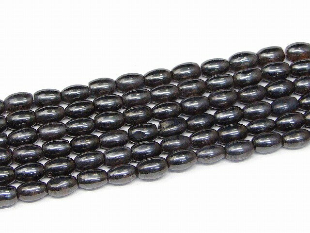 乐天商城 - H3-34N　　工場処分品特価 今月半額以下 わけあり ヘマタイト 磁気有 8mm×5mm 7本セット 1連39cm 通し針、解説書、1mゴム付き 送料無料 イギリス産 天然石 パワーストーン