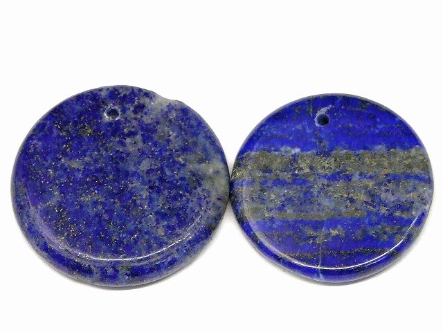乐天商城 - 69007　　今月の半額 わけあり ラピスラズリ 瑠璃石 円型 30mm 1個売り ペンダントトップ 送料無料有 パキスタン産 天然石 パワーストーン