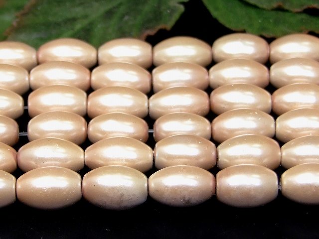 H3-27S　　工場処分品特価 今月半額以下 わけあり ヘマタイト ベージュ 磁気あり 12mm×8mm 磁有 1連40cm 通し針、解説書、1mゴム付き 送料無料有 イギリス産 天然石 パワーストーン