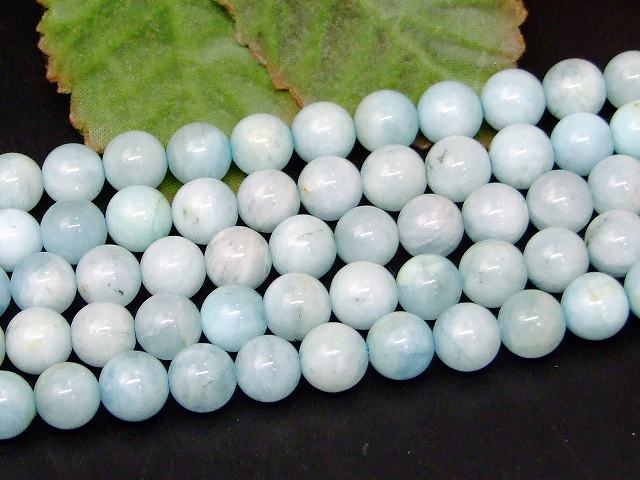 58038　　今月の半額 アクアマリン 7.5mm AAA 1連39cm 通し針、解説書、1mゴム付き 鑑別済 本物保証 送料無料 天然石 パワーストーン