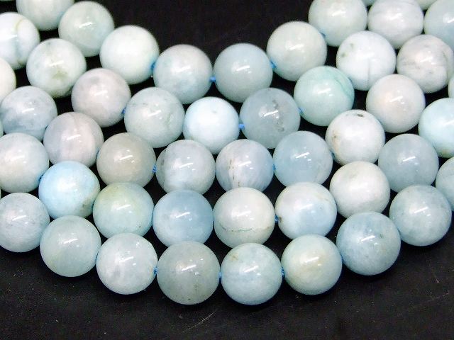 58038　　今月の半額 アクアマリン 7.5mm AAA 1連39cm 通し針、解説書、1mゴム付き 鑑別済 本物保証 送料無料 天然石 パワーストーン