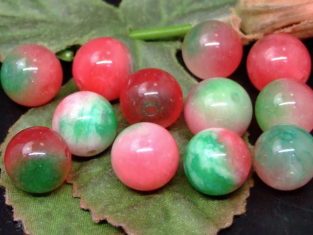 68496　　花翡翠 ヒスイ 12mm AAA 1粒売り ジェイド ジェード 中国産 送料無料有 天然石 パワーストーン