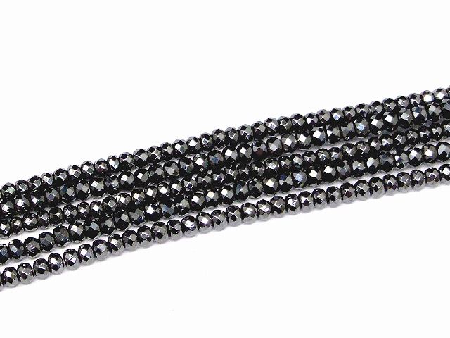 g3-834H　　ヘマタイト 3mm×2mm AA 磁気なし 磁無 ボタンカット ソロバンカット 1...