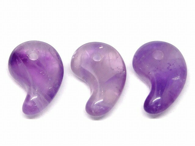乐天商城 - 68542　　ラベンダーアメジスト 勾玉 18mm×12mm 1個売り 送料無料有 天然石 パワーストーン