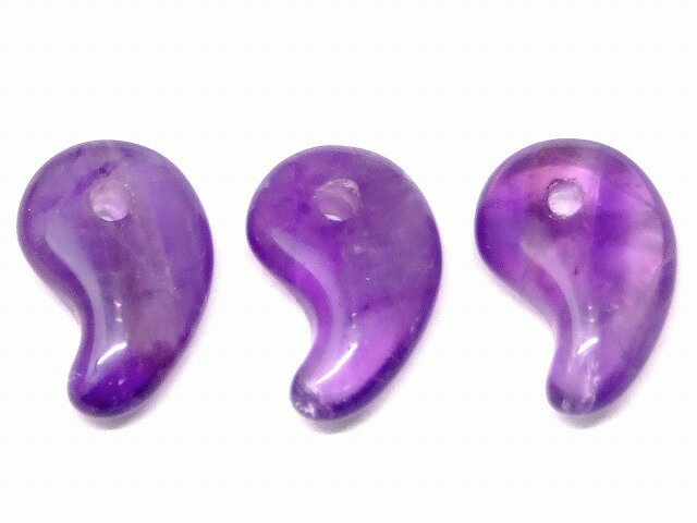 乐天商城 - 68543　　アメジスト 勾玉 18mm×12mm AA 1個売り 送料無料有 天然石 パワーストーン
