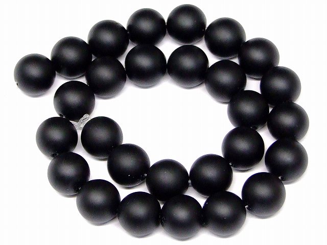 g3-462B　　フロストオニキス 14mm 1連38cm 通し針、解説書、1mゴム付き ブラジル産 送料無料 天然石 パワーストーン