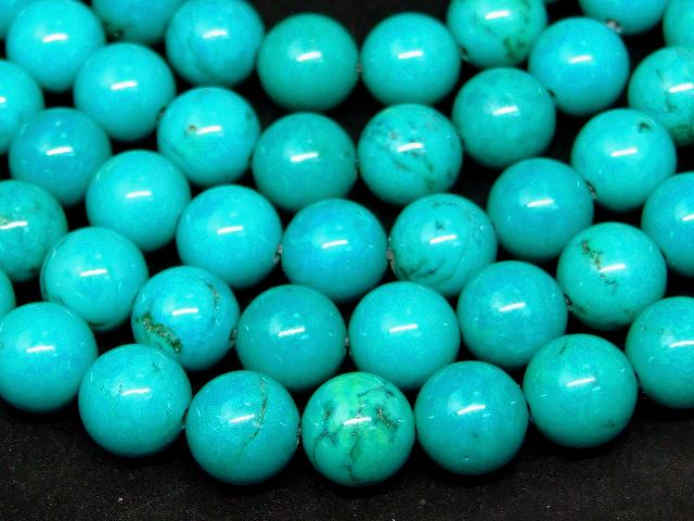 g3-332D　　10mm ターコイズ トルコ石 1連39cm 通し針、解説書、1mゴム付き 送料無料 天然石 パワーストーン