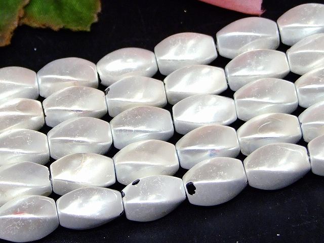 H3-7B　　工場処分品特価 今月半額以下 わけあり 3本セット ヘマタイト ホワイト 白 磁気あり 12mm×7mm 磁有 1連80cm 通し針、解説書、1mゴム付き 送料無料 イギリス産 天然石 パワーストーン