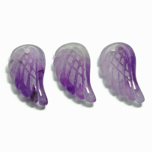 51920 A 18×10mm 1個 天使の羽 アメジスト 送料無料有 楽天最安値に挑戦 天然石 パワーストーン