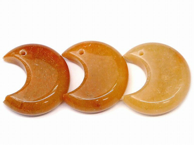 乐天商城 - 68072　　今月の半額 わけあり 黄翡翠 ヒスイ 三日月型 30mm×28mm 1個売り 穴あり ペンダントトップ 送料無料有 天然石 パワーストーン