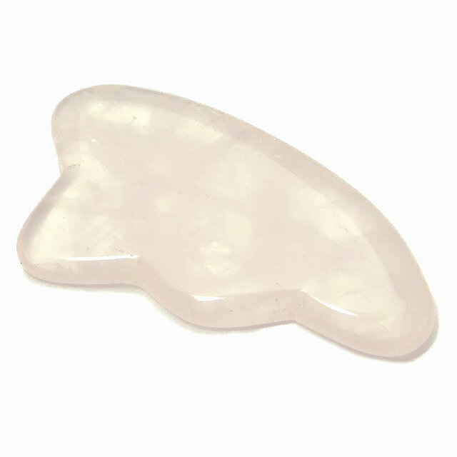 k3-2H 　特級　ミニかっさプレート ローズクォーツ(波) 美肌 美顔 美容 マッサージ用 ポーチ付き 送料..