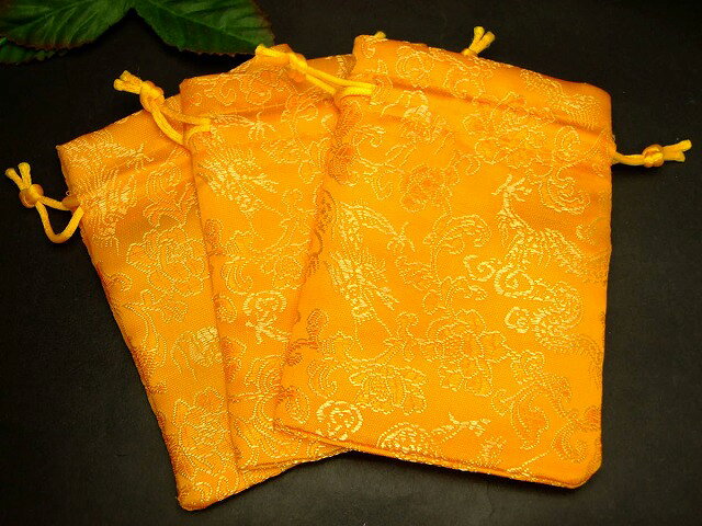 金花模様　 ポーチ 1枚売り Mサイズ 12×10cm 巾着袋 結婚式 ジュエリーポーチ アク...