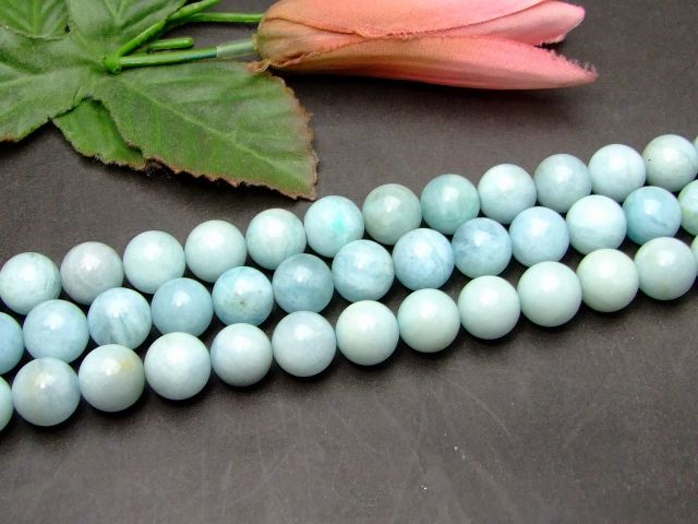 g3-204S 　 今月30%off 12mm AA アクアマリン 1連39cm 通し針、解説書、1mゴム付き 鑑別済 本物保証 送料無料 ブラジル産 天然石 パワーストーン