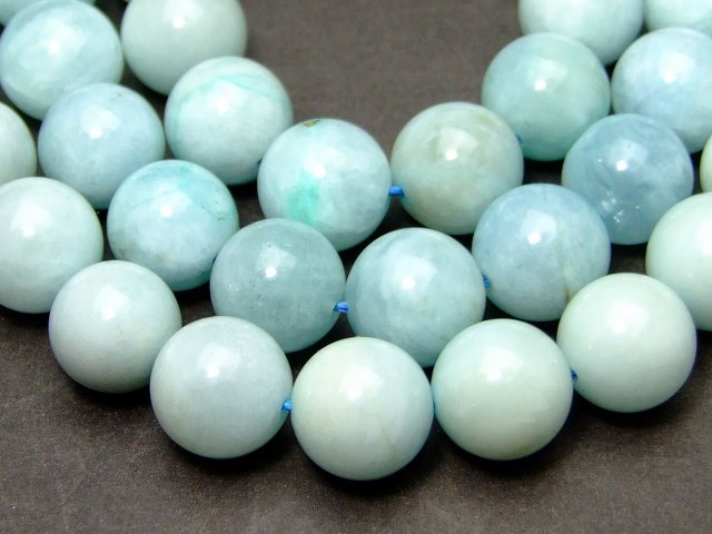 g3-204S 　 今月30%off 12mm AA アクアマリン 1連39cm 通し針、解説書、1mゴム付き 鑑別済 本物保証 送料無料 ブラジル産 天然石 パワーストーン