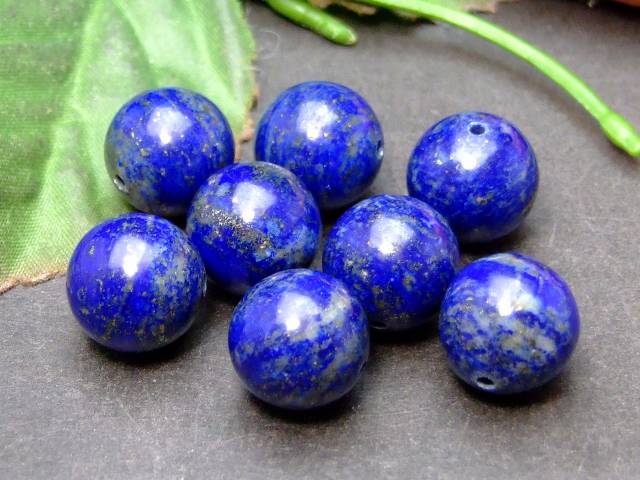 g3-796D　　1粒売り 12mm AAA ラピスラズリ 瑠璃石 鑑別済・本物保証 送料無料有 パキスタン産 天然石 パワーストーン