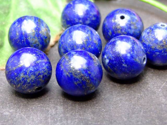 g3-796D　　1粒売り 12mm AAA ラピスラズリ 瑠璃石 鑑別済・本物保証 送料無料有 パキスタン産 天然石 パワーストーン