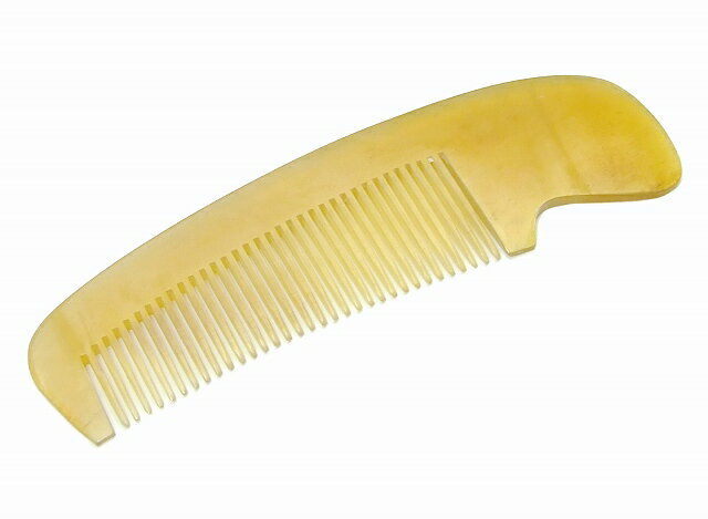 牛角141　かっさプレート 13.0cm×3.7cm 櫛型 くし 牛角 頭・顔・ボディのリンパマッサージ 美容 マッサ..