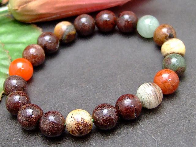 57549　9mm ガーデンクォーツ 水晶 ブレスレット 内径17cm ポーチ付き 送料無料 鑑別済・本物保証 ブラジル産 天然石 パワーストーン